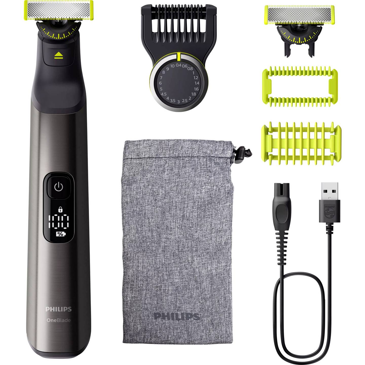 Philips OneBlade Pro 360 Körperhaartrimmer Präzisions Trimmer Rasierer chrom - 8720689027199