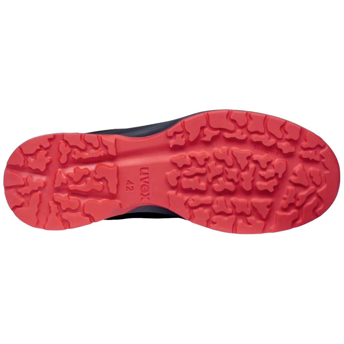 Uvex Sicherheitshalbschuh S1PL 6802245 Schwarz Rot Größe 45 Handwerkschuhe - 4066853011385
