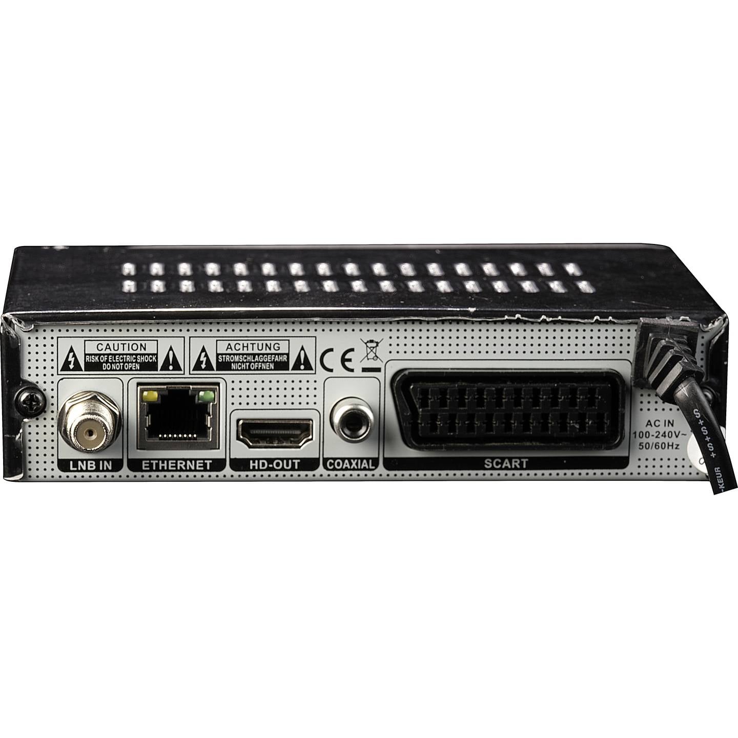 Denver DVBS-206HD HD SAT Receiver Front USB Empfang TV Multimedia Fernbedienung - 5706751051180