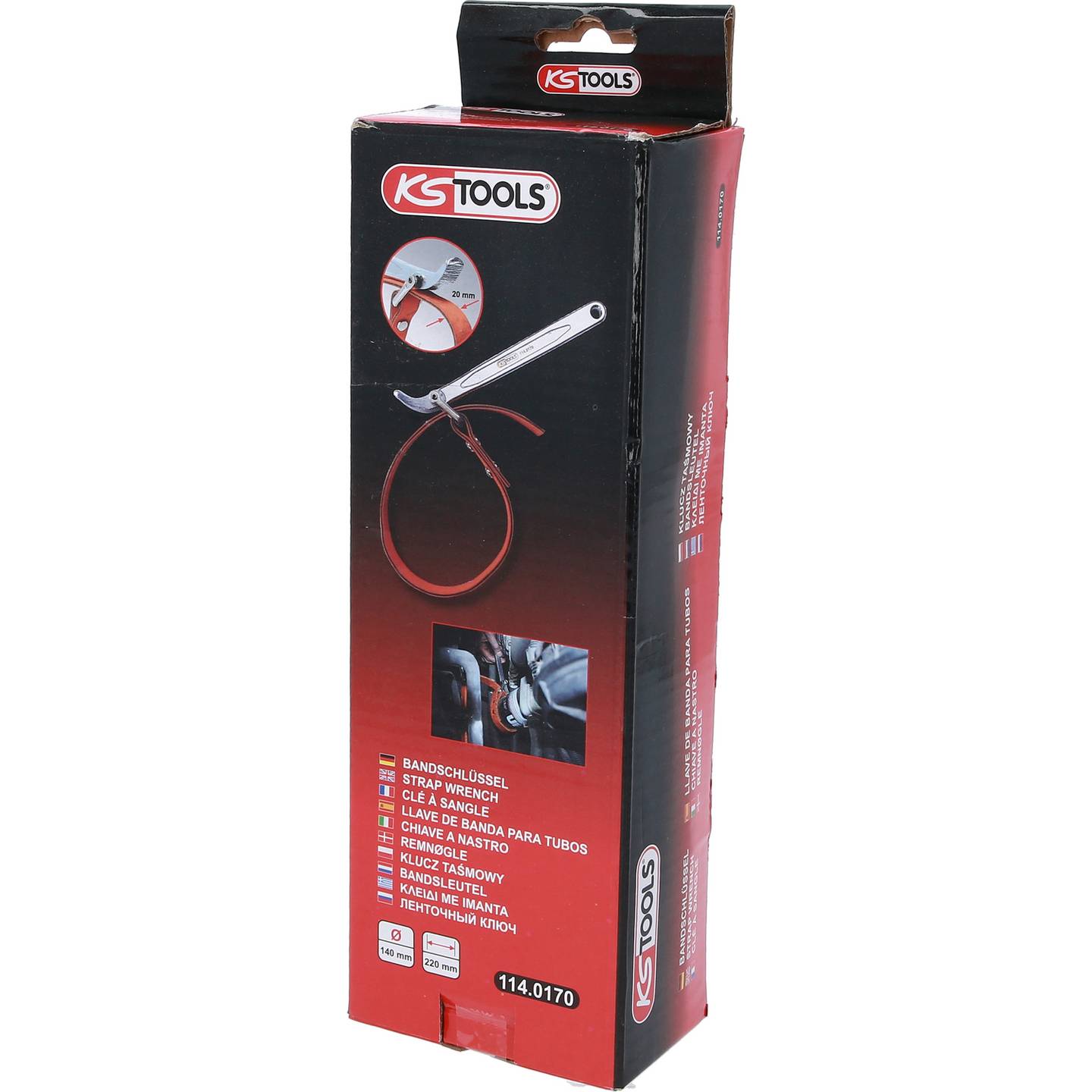 KS Tools Werkzeug Einhandbedienung 114.0170 rutschfest verstellbar 323g - 4042146543665