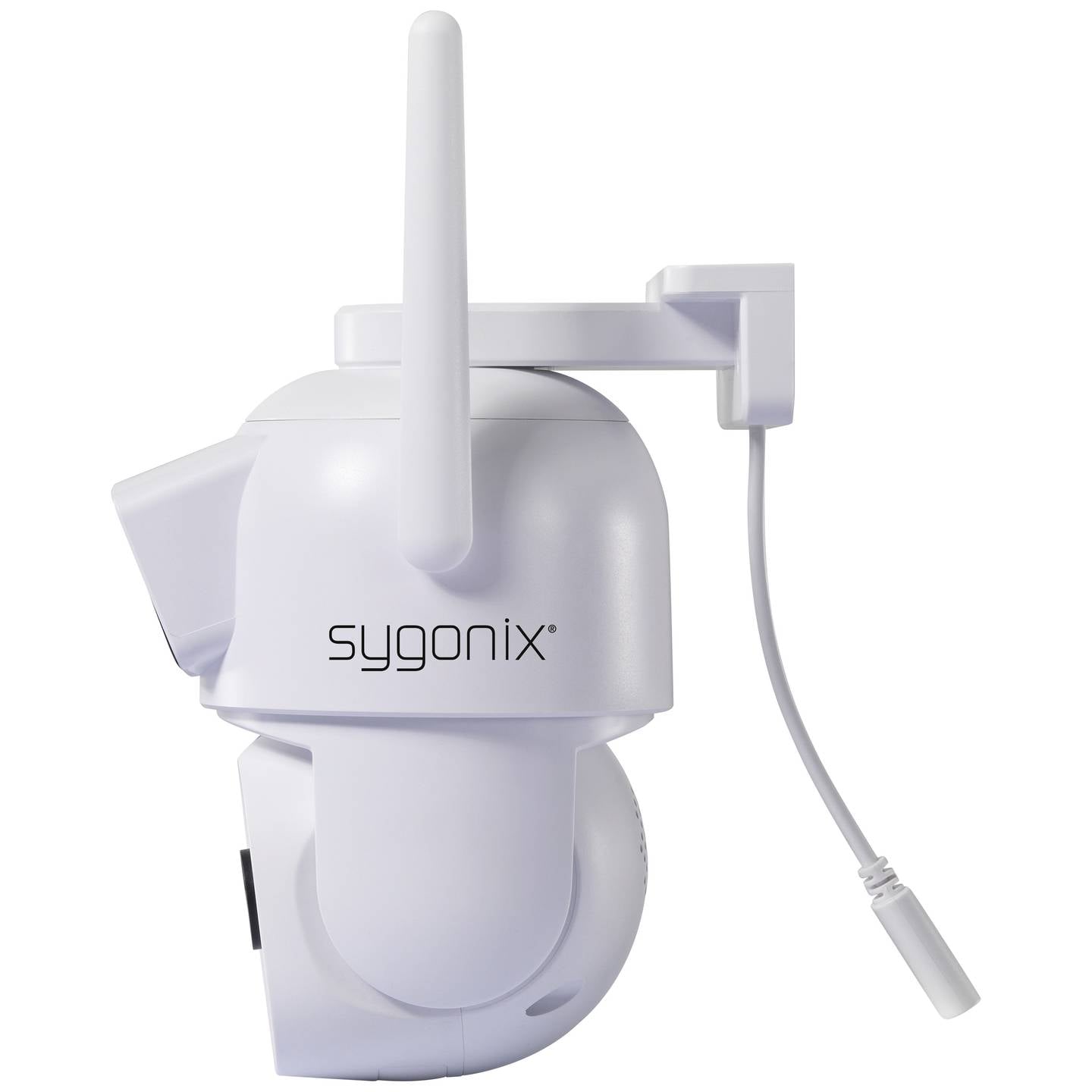 Sygonix WLAN IP Überwachungskamera 1920x1080 Pixel mit 2 Objektiven weiß IP65 - 4064161323237