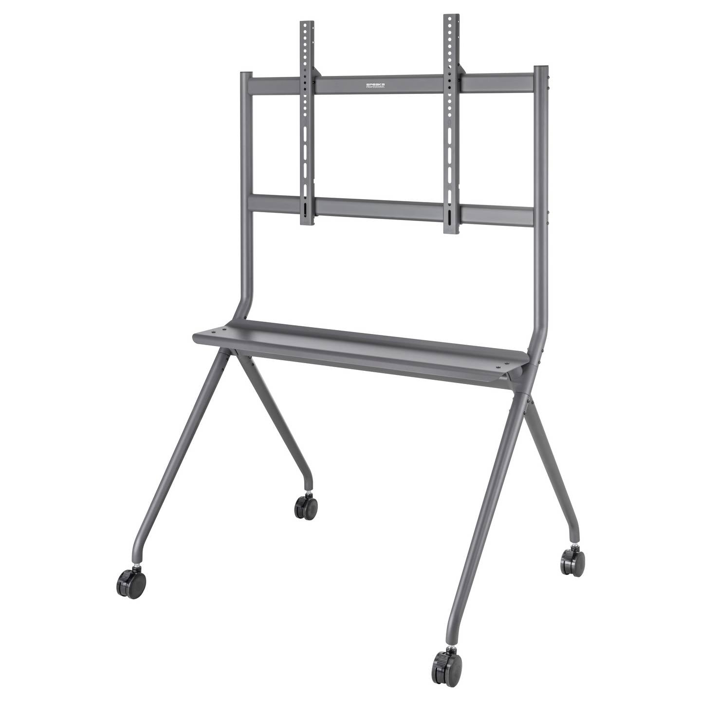 SpeaKa Professional TV Rollwagen Bodenständer TV Wagen höhenverstellbar grau - 4064161393346