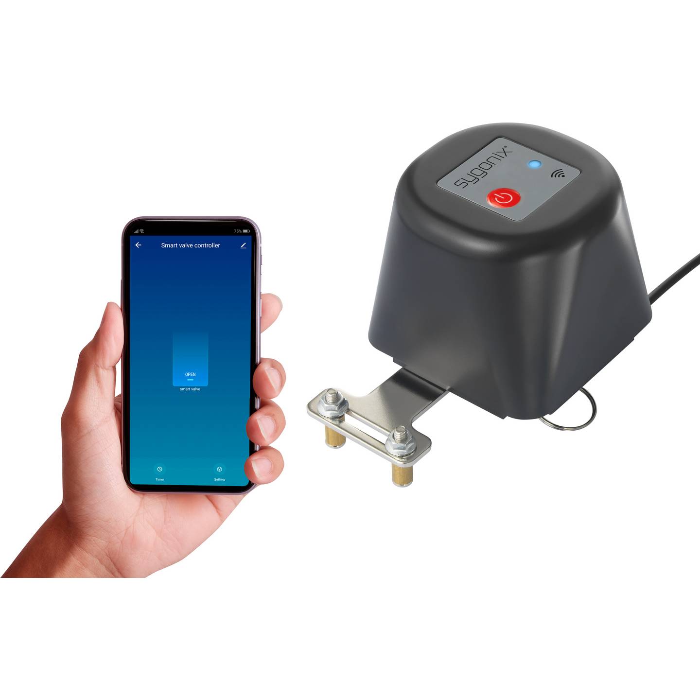 Sygonix Kugelhahn-Antriebseinheit Funksteuerung Smart Home Alexa Google HomeKit - 4064161193199