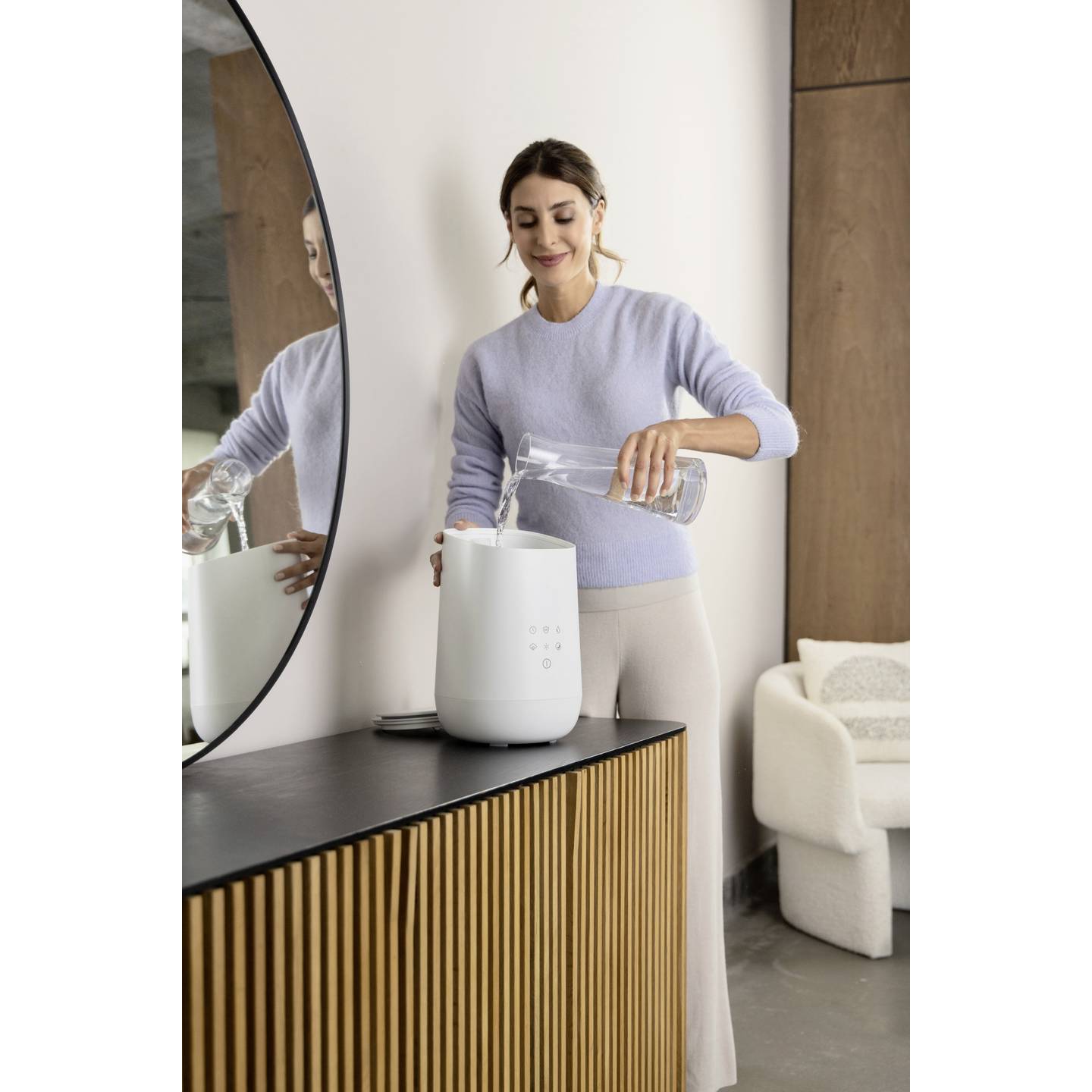 Medisana Luftbefeuchter Luftreiniger Aromagerät beige antibakteriell Timer beige - 4015588600739