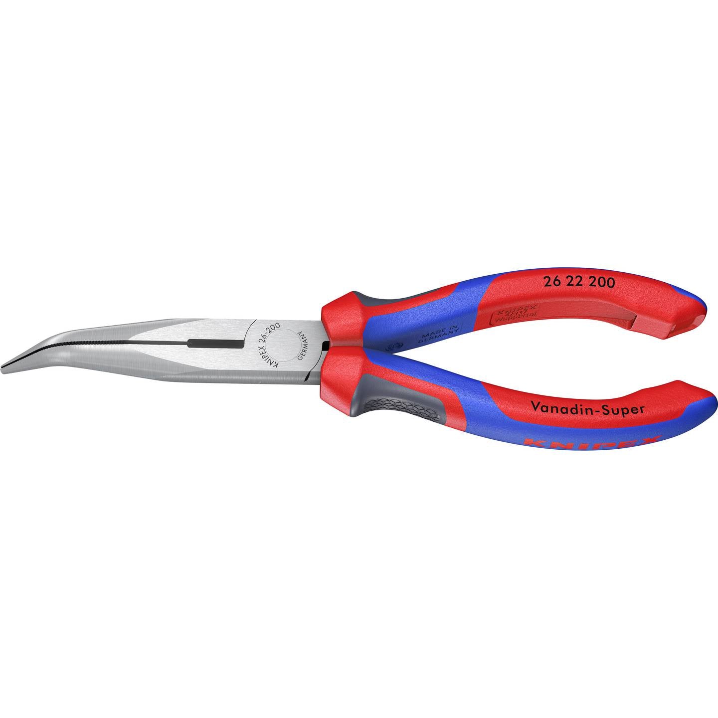 Knipex Flachrundzange 26 22 200 Werkstatt Zange Vanadium Elektrostahl 200mm 40° - 4003773023135
