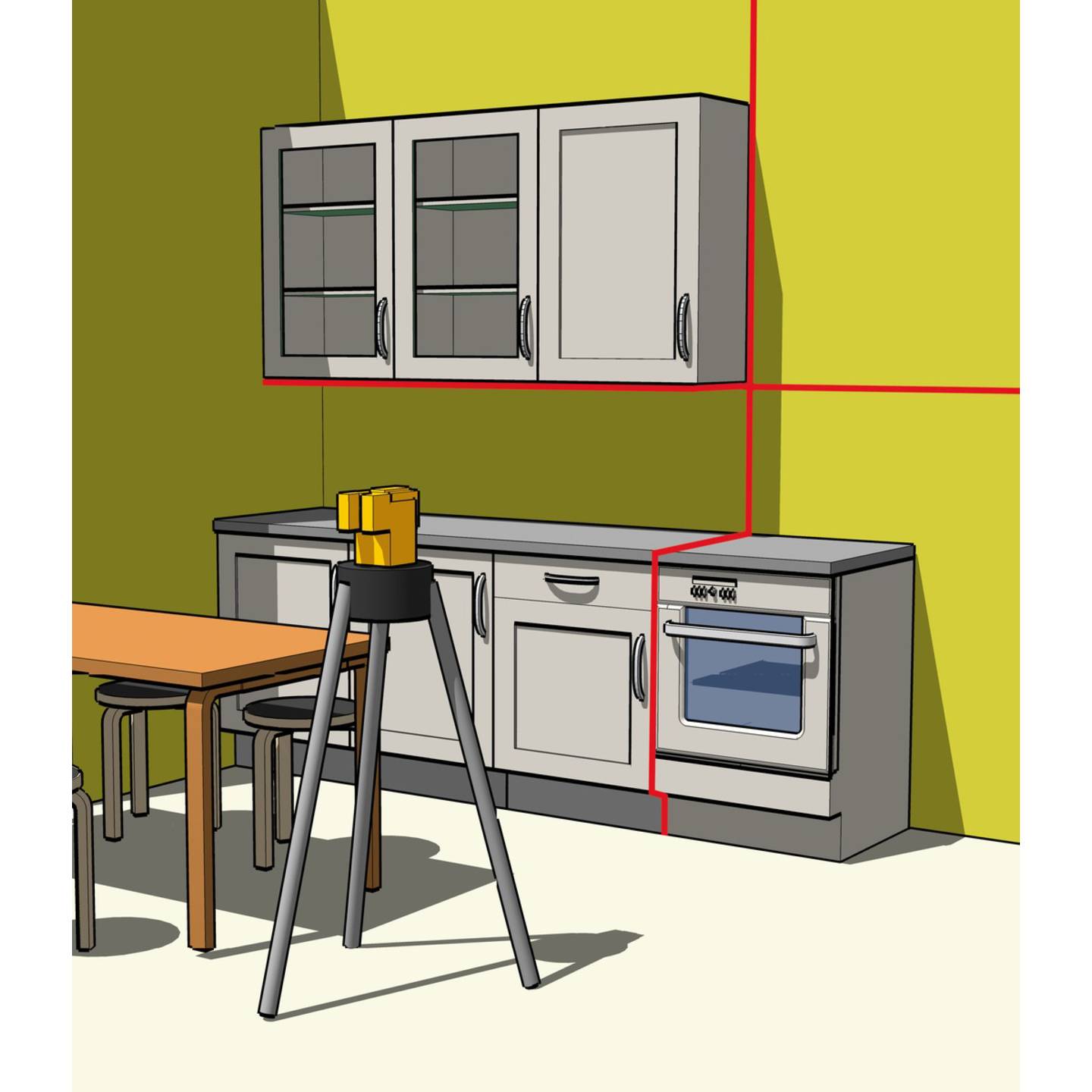 Kreuzlinienlaser LAX 50 2-pcs inkl Stativ 10m Reichweite Nivelliergenauigkeit - 4005069167899