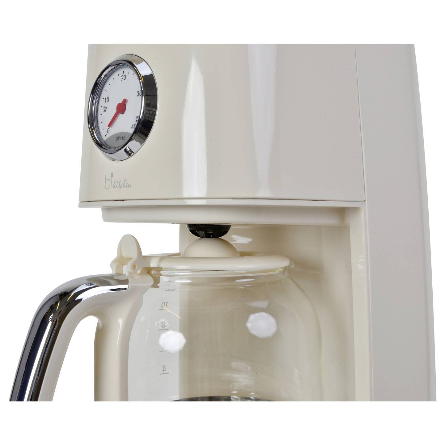 BiKitchen Nostalgia 150 Kaffeemaschine cremeweiß 12 Tassen Warmhaltefunktion - 9004489001047