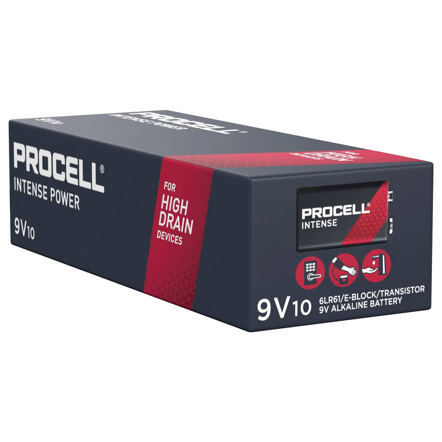 PROCELL 9 V Block-Batterie Alkali-Mangan MN1604 0.628 Ah 10 Stück zuverlässig - 5000394137097