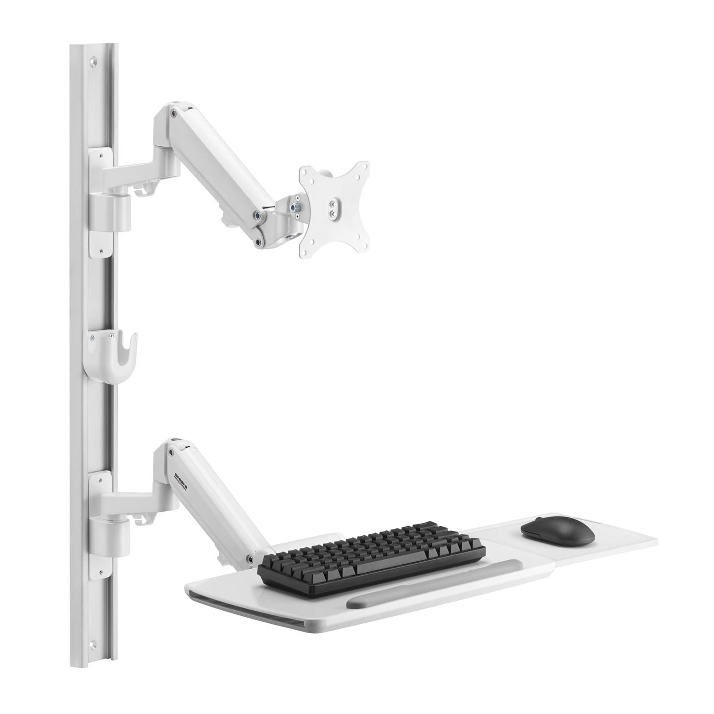 SpeaKa Professional Monitor-Wandhalterung höhenverstellbar mit Tastaturablage - 4064161306056