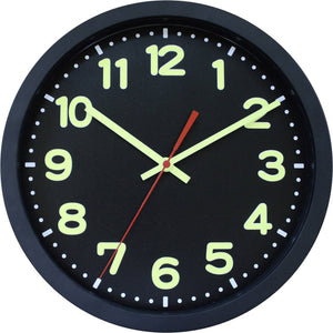 B-Ware EUROTIME 53861-05 Funk Wanduhr 30 cm x 5 cm Schwarz Uhr Küchenuhr