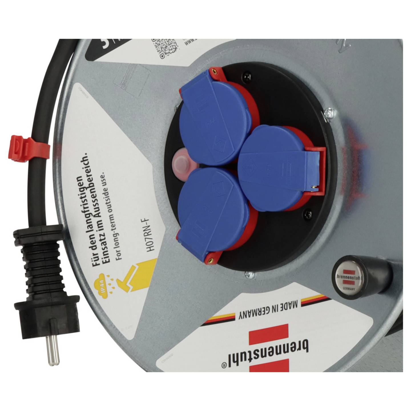 Brennenstuhl Garant S IP44 Kabeltrommel 25m Stahlblech Außenbereich - 4007123022878