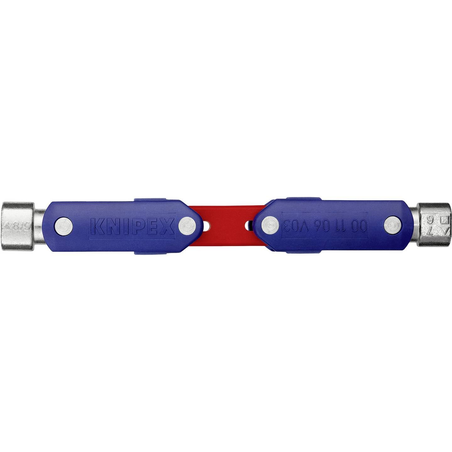 Knipex 00 11 Doppelgelenk-Steuerschrank-Schlüssel 97mm mit magnetischem Bitad... - 4003773083085