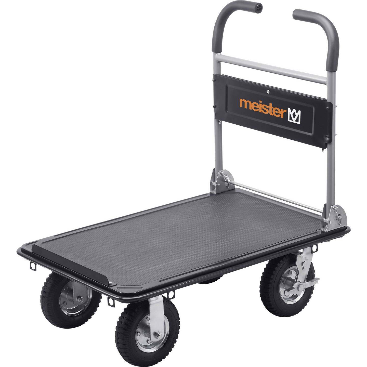 Meister Werkzeuge Plattformwagen klappbar Stahl 300kg Traglast schwarz 910x610mm - 4004848985709