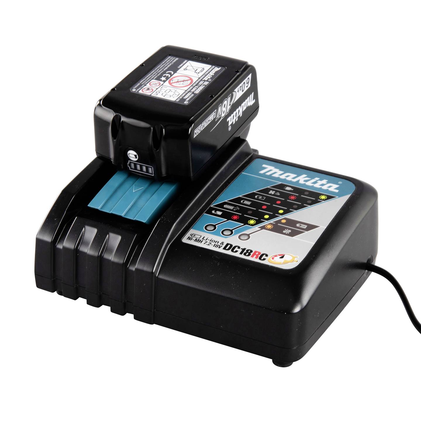 Makita Akkupack-Ladegerät DC18RC Schnellladegerät 18V LiIon 230V 1 Kanal 0.9kg - 88381373562