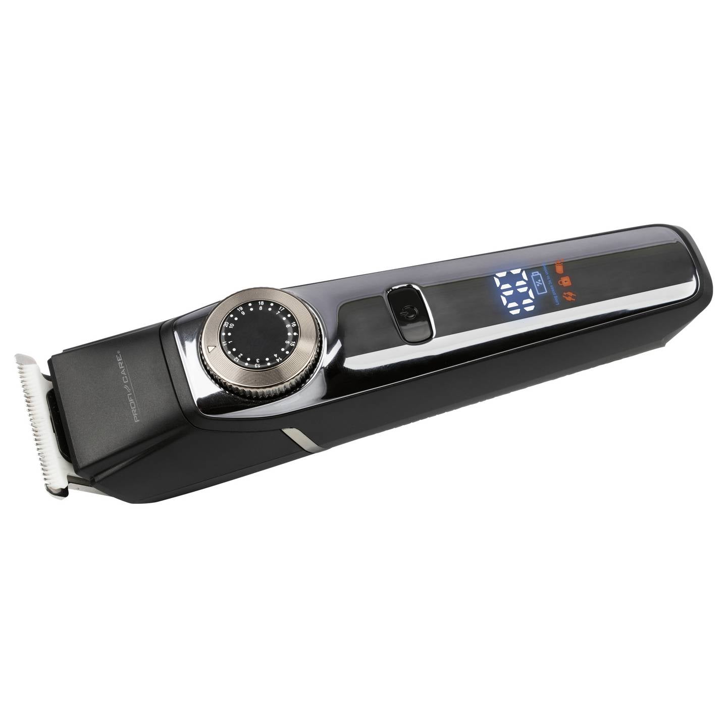Profi Care Haar- und Bartschneidemaschine Trimmer Chrom-Schwarz USB Ladefunktion - 4006160131314