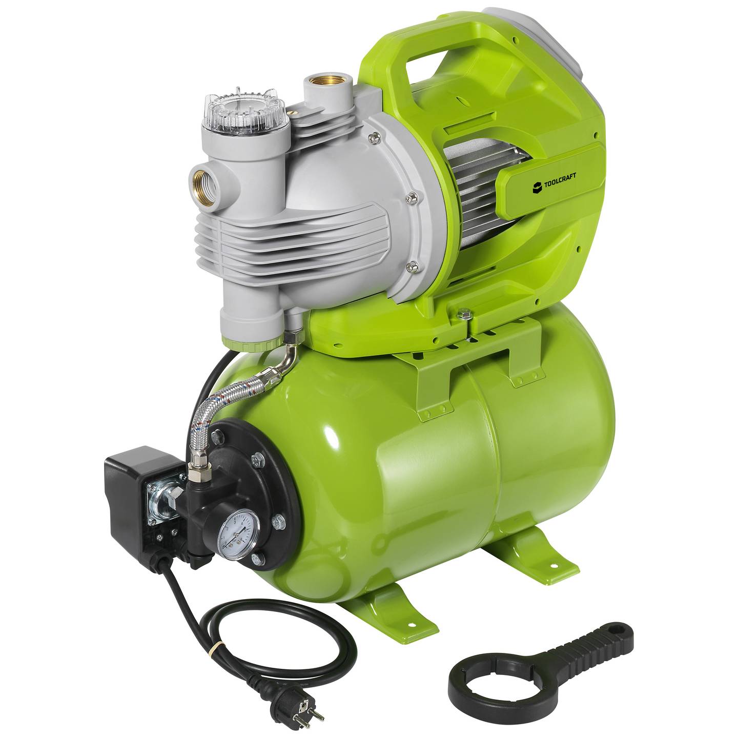 TOOLCRAFT TO-8992887 Hauswasserwerk 230 V/AC 6000 l/h Gartenpumpe Pumpe Werkzeug - 4064161310091