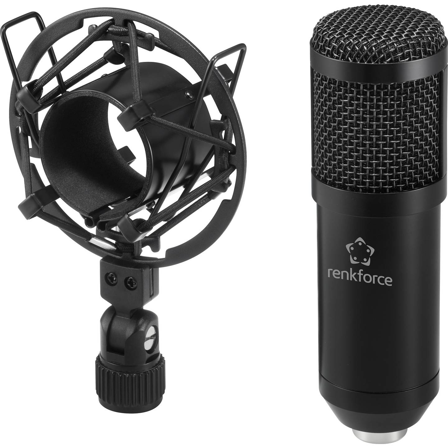 Renkforce RF-MIC-510 USB-Mikrofon Stand inkl. Koffer Spinne Windschutz 3m Kabel - 4064161175911