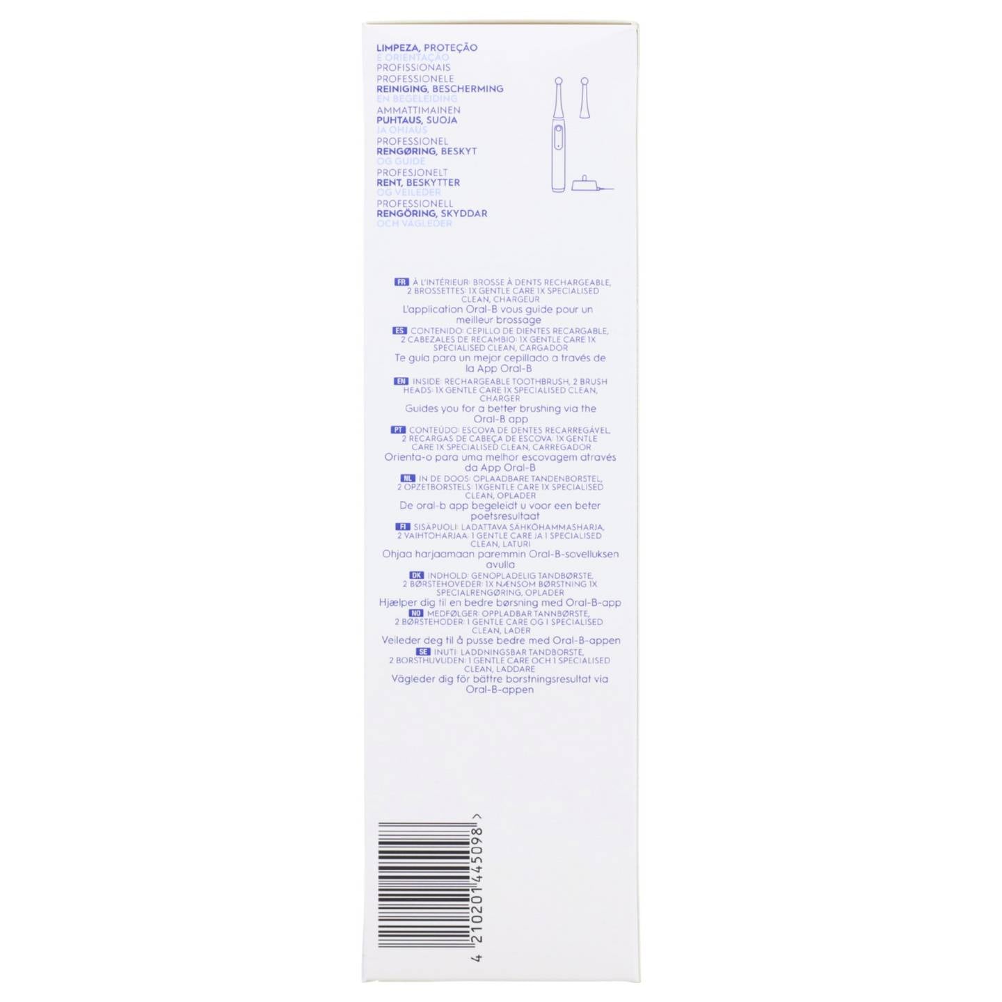 Oral-B iO elektrische Zahnbürste Smart Drucksensor 5 Reinigungsmodi Akku schwarz - 4210201445098