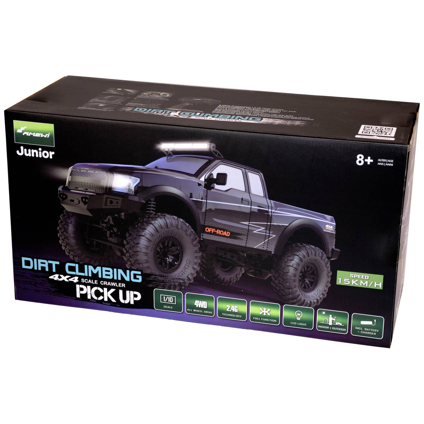 Amewi RC Modellauto Crawler Brushed 1:10 Elektro Allradantrieb 4WD schwarz - 4260768515253