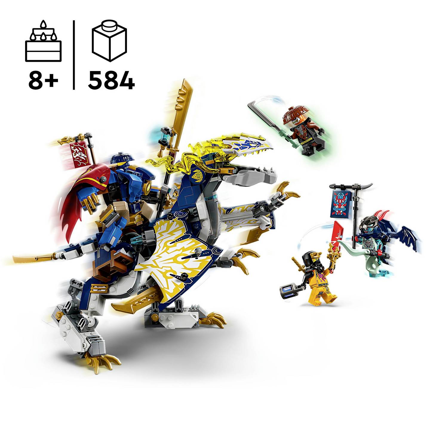LEGO NINJAGO Spielzeugmech Roboter Drache Rogues Mech Drachenreiter Ninja Set - 5702017929194