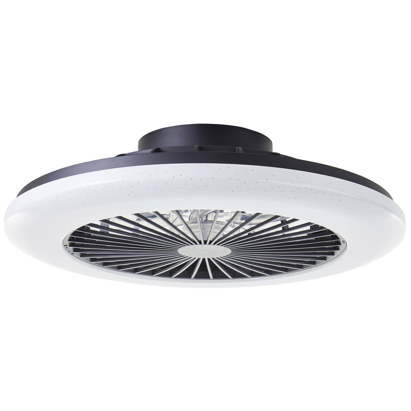 Brilliant Salerno LED Deckenleuchte 49cm mit Ventilator dimmbar Schwarz - 4004353435881