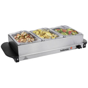 B-Ware Tristar Buffet Servierer Edelstahl BP-6285 Heizplatte Handtuchheizkörper 4,8l