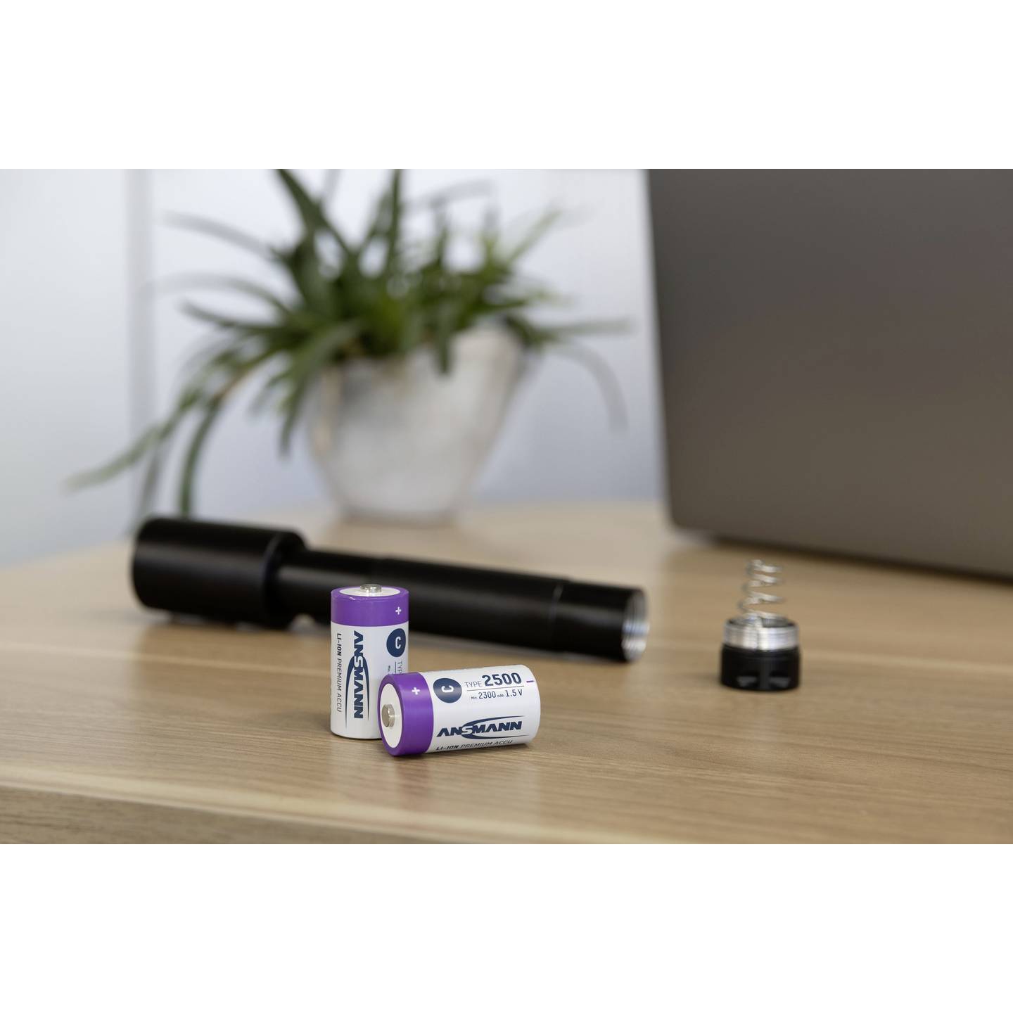 Ansmann Baby Akku HR14 Li-Ion USB-C Akku Batterie 2500 mAh 1,5V Kabel 2er-Set - 4013674193981