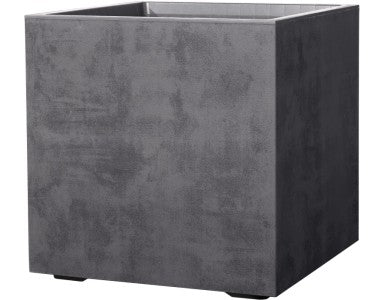 Deroma Pflanzkübel Cubo Millennium Anthrazit UV-beständig mit Rollen 49x49x49cm - 0191942097354