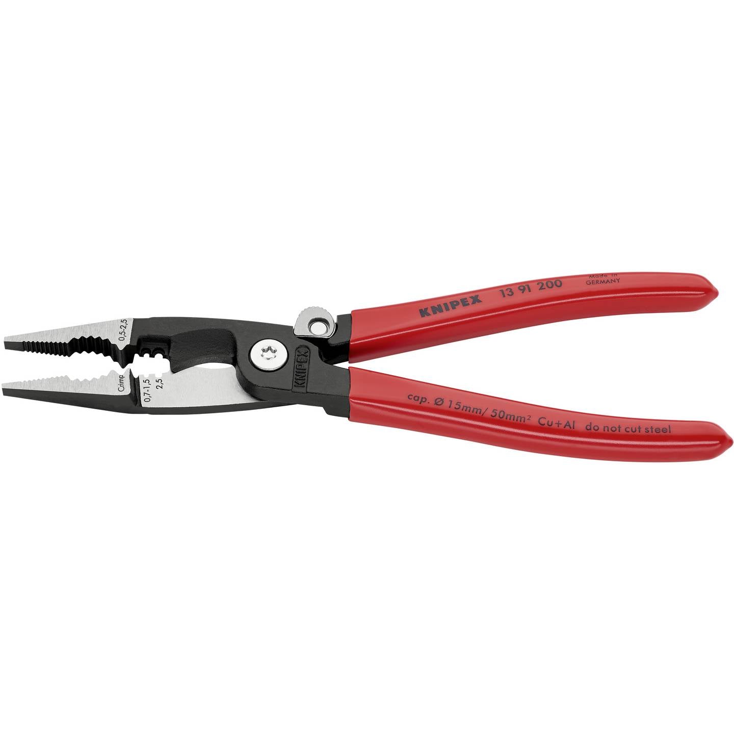 Knipex Multifunktionszange 13 91 200 Zange Aderendhülsen 50mm² 15mm Ø - 4003773075257