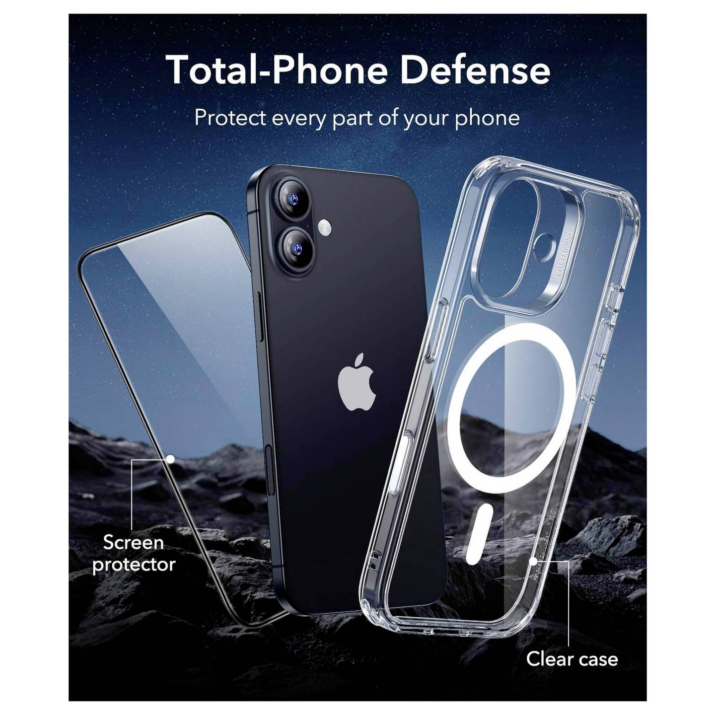 ESR Case für Apple iPhone 17 Transparent MagSafe Schutzhülle Displayschutz - 4894240288566