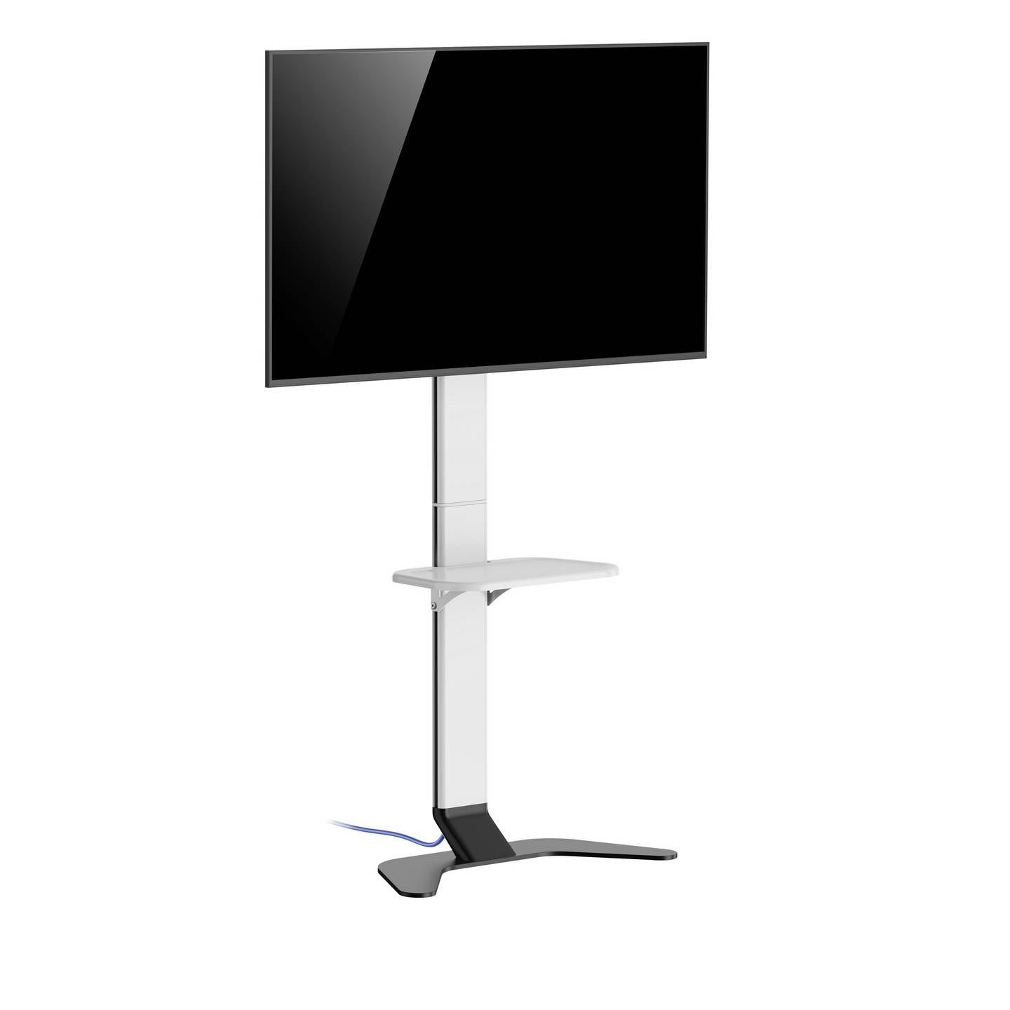 SpeaKa Professional TV-Standfuß Bodenständer 37-86 Zoll höhenverstellbar weiß - 4064161394367