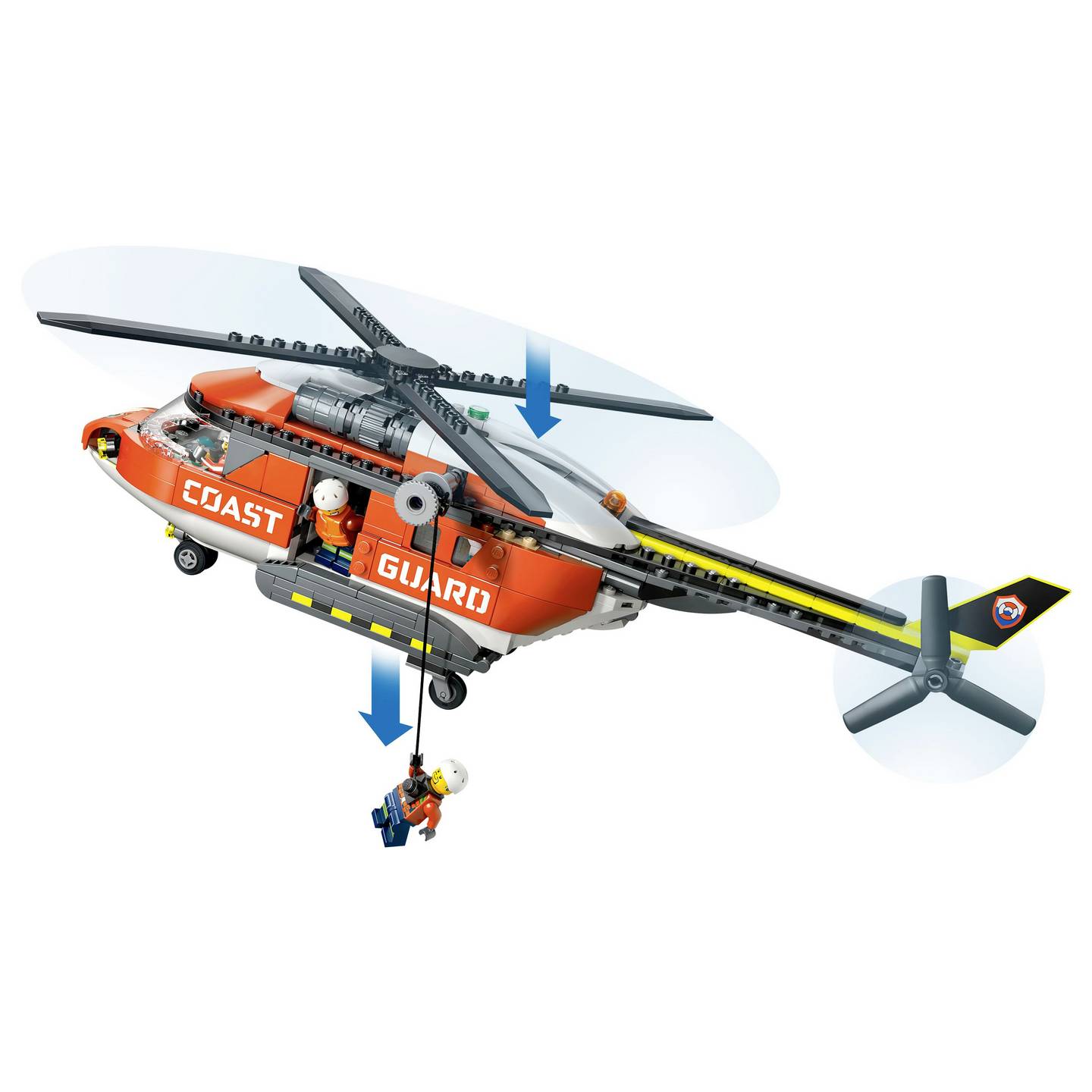 LEGO City Hubschrauber Helikopter der Küstenwache Rettung Set 60503 Spielzeug - 5702018056936