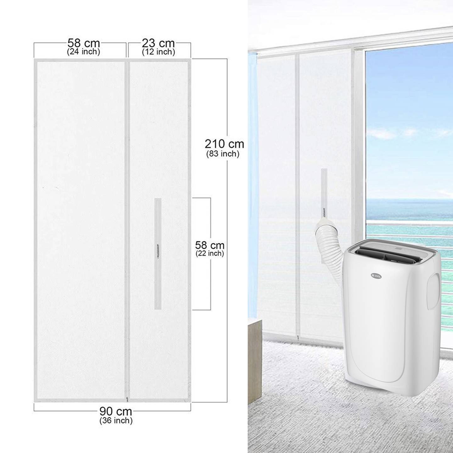 Be Cool Fensterabdichtung Weiß 2000mm x 390mm 1 St. für Energieeffizienz - 9005151001280