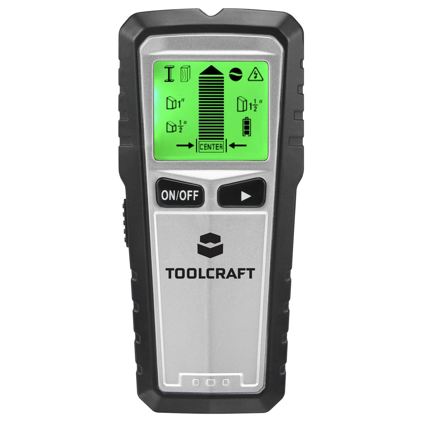 TOOLCRAFT Ortungsgerät LCD 60m Ortungsgerät Detektor für Holz Metall Kabel - 4064161333687