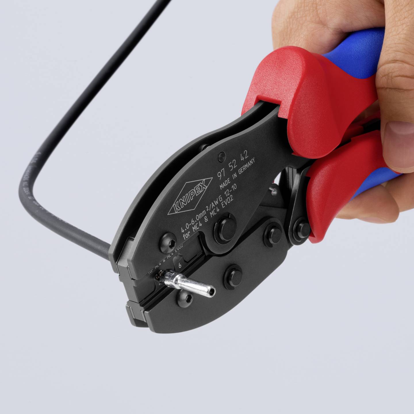 Knipex Crimpzange PreciForce 97 52 42 Handwerkzeug Zange MC4 Steckverbinder - 4003773092117