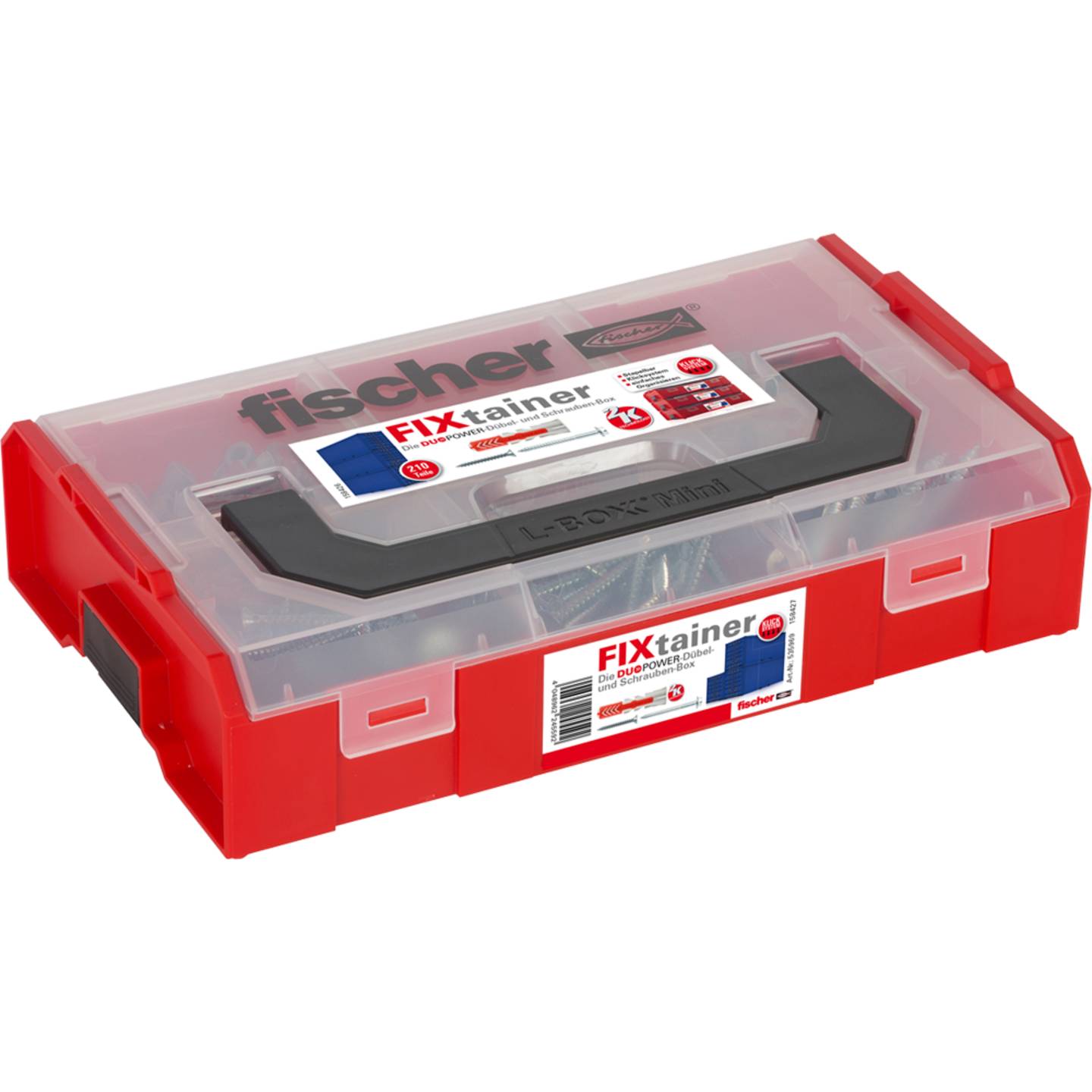 Fischer Dübel-Sortimentsbox DUOPOWER 210tlg Schraube Handwerk Befestigungssystem - 4048962245592