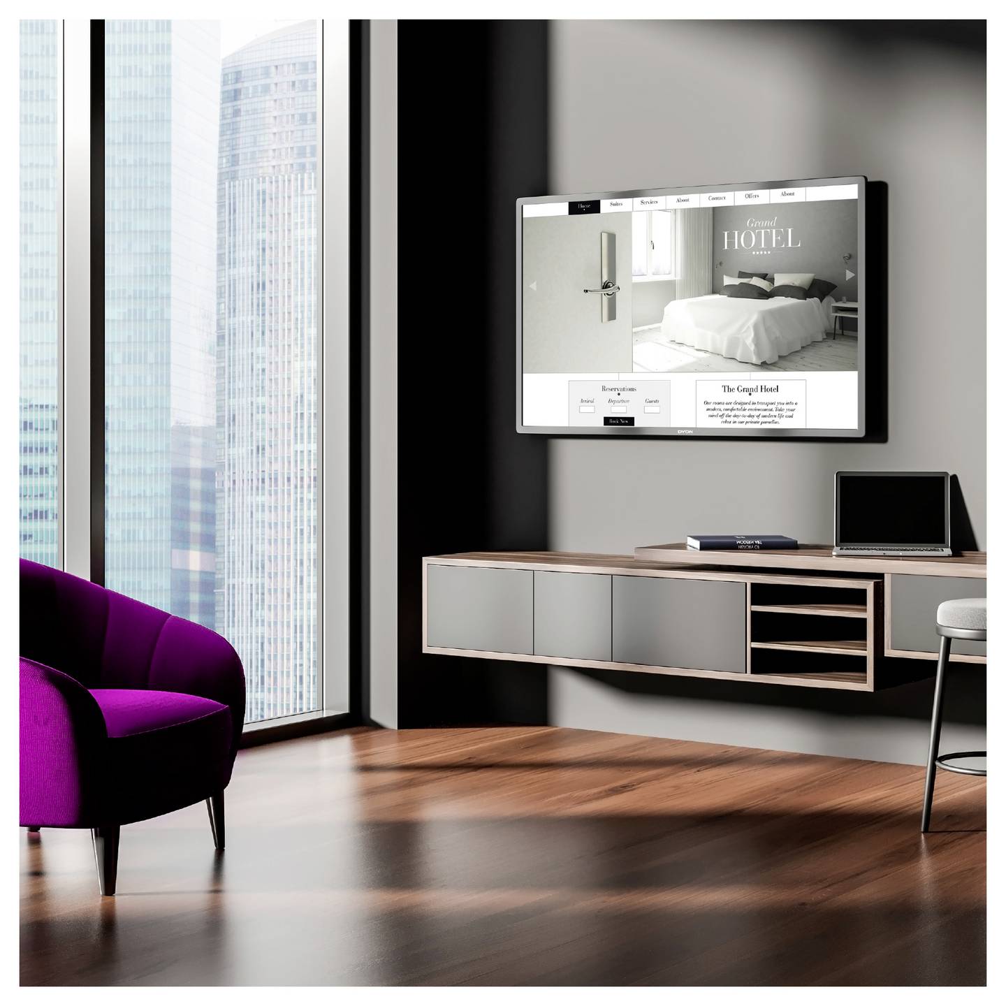 Dyon LED-TV 22 Zoll Smart TV Full HD Fernseher 180cd/m² schwarz 504x342x156mm - 4260552544414
