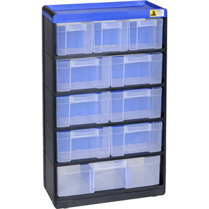 B-Ware Allit Kleinteilmagazin VarioPlus Pro 10 Schübe Schwarz 300 x 525 x 135 mm