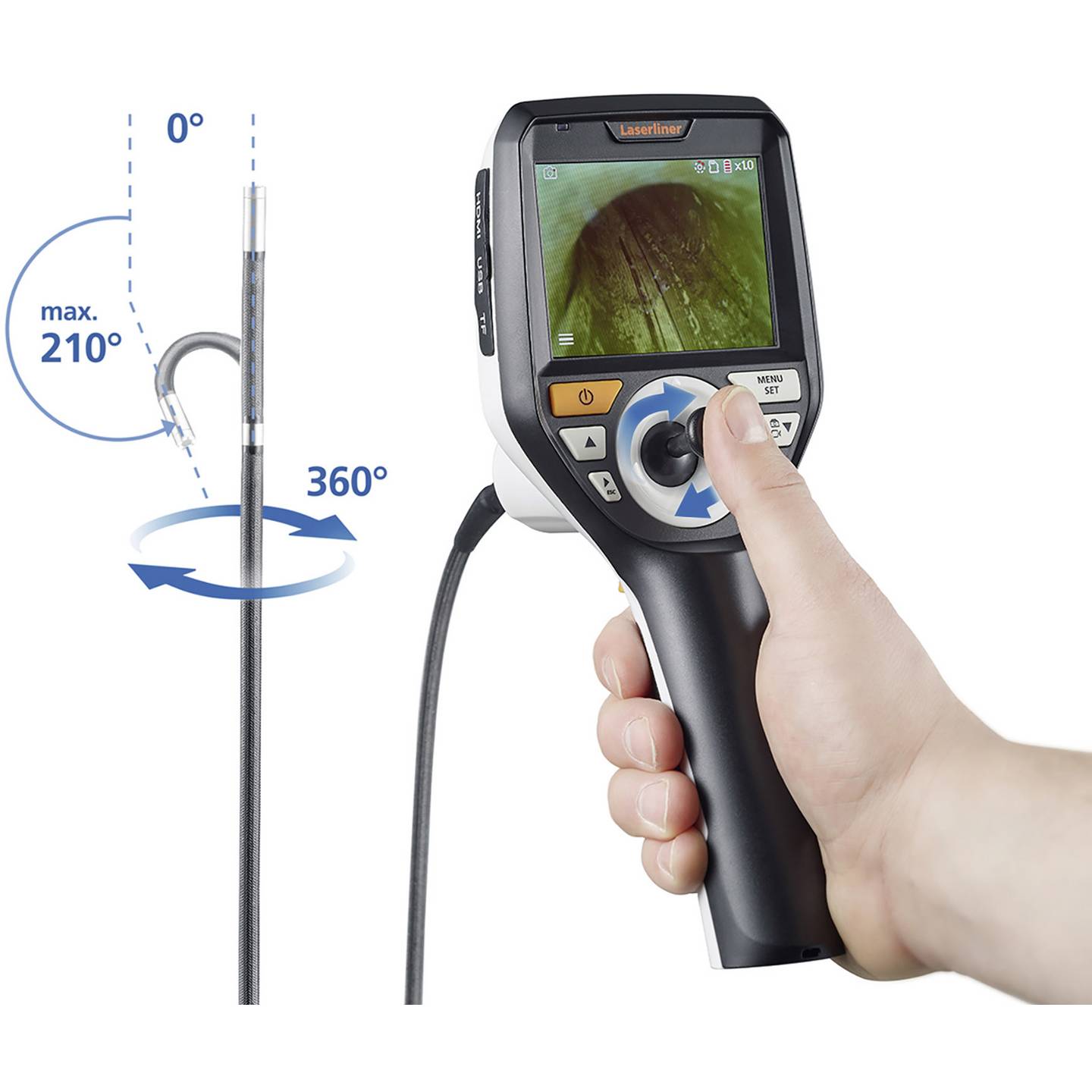 Laserliner Inspektions-Kamera VideoInspector 3D 6mm 1m IP68 Fokussierung 10-fach - 4021563708208