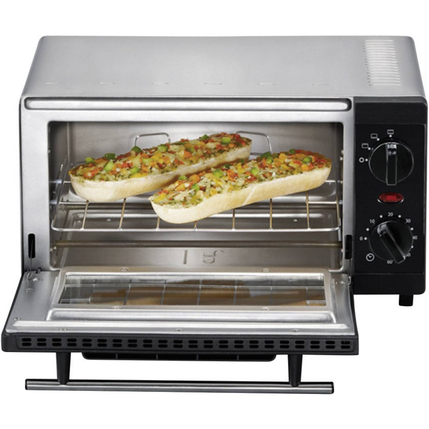 Severin Minibackofen 9l Heizgerät mit Timerfunktion 800W Edelstahl kompakt 200°C - 4008146008955