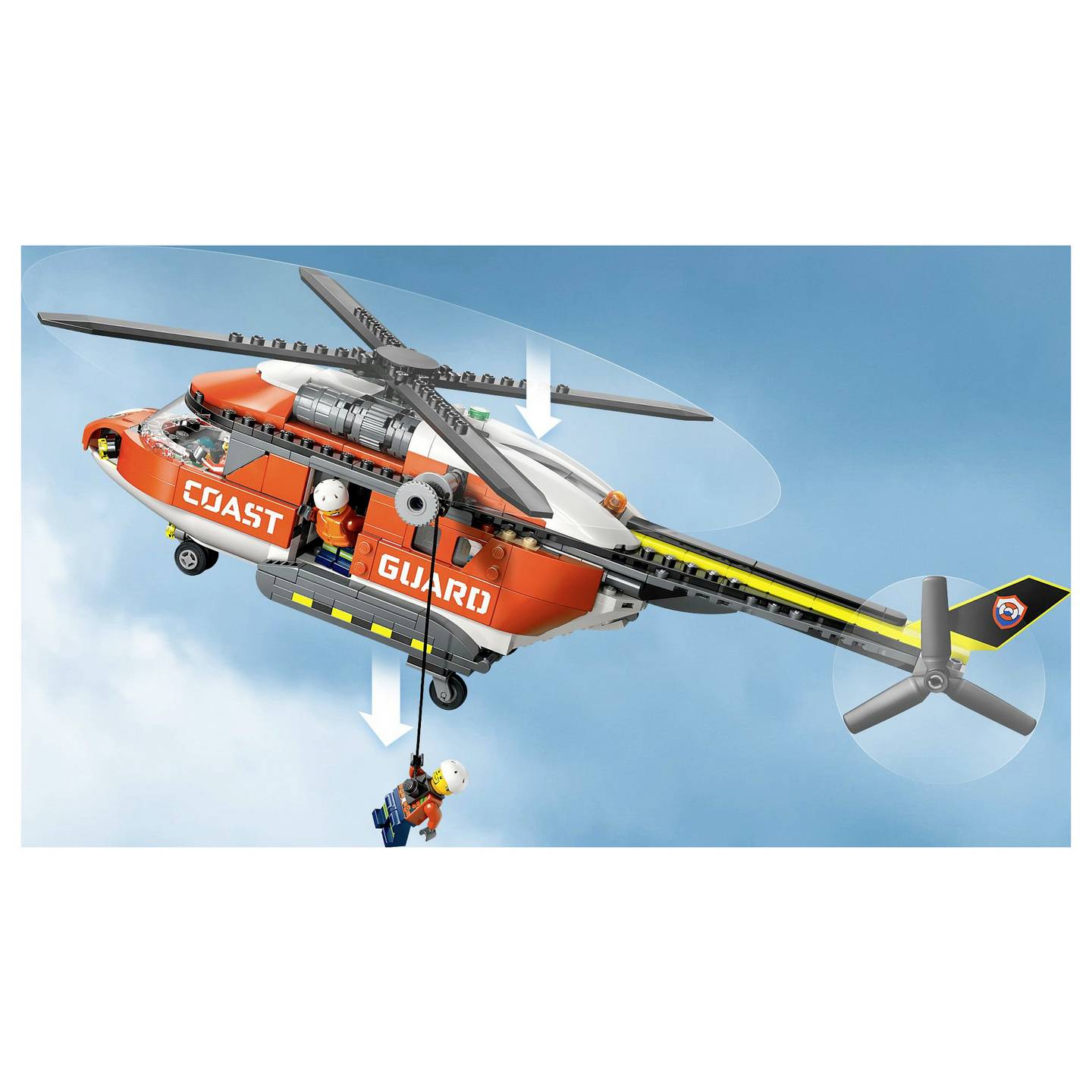 LEGO City Hubschrauber Helikopter der Küstenwache Rettung Set 60503 Spielzeug - 5702018056936