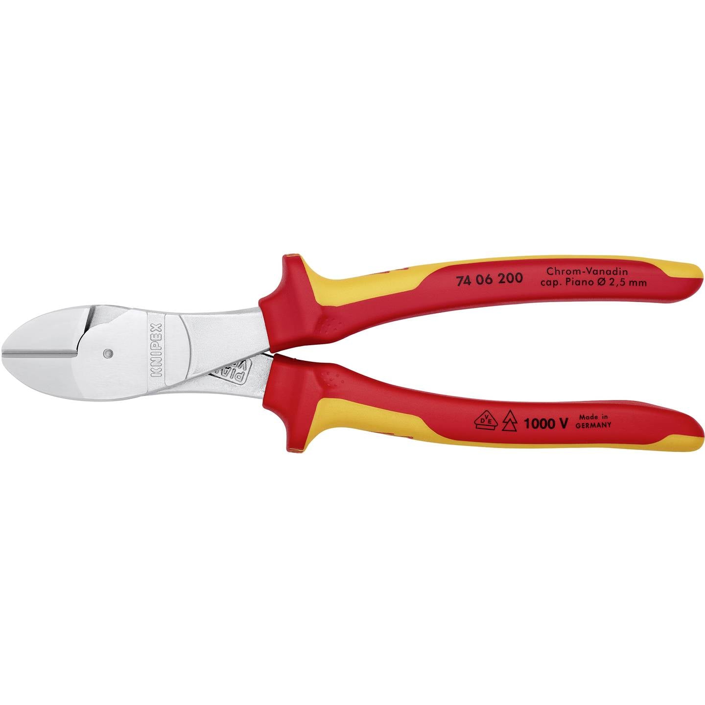 Knipex 74 06 200 VDE Seitenschneider Facette 200 mm Kraftseitenschneider Zange - 4003773033820