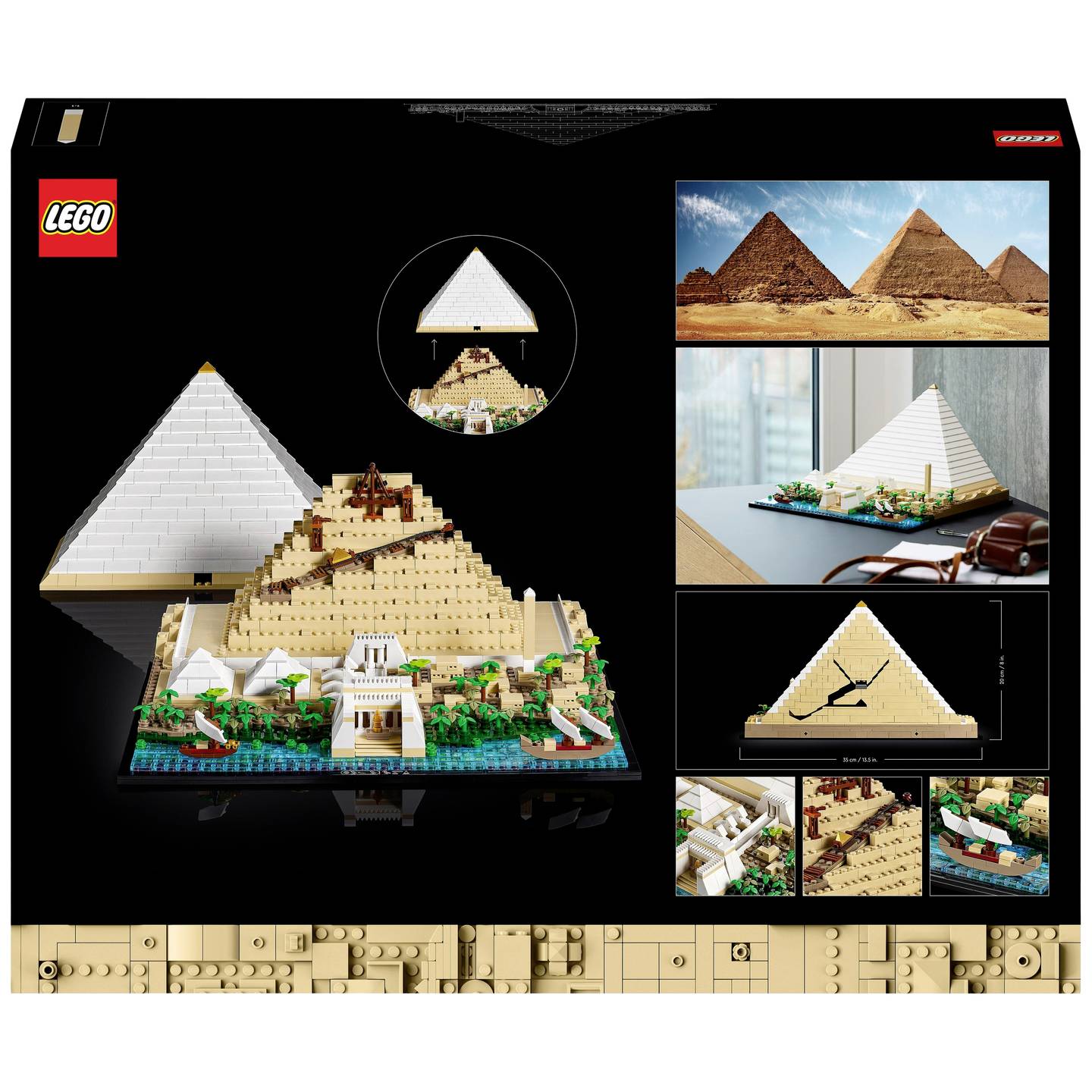 LEGO Architecture Modell 21058 Cheops-Pyramide 1476 Teile Bausatz für Erwachsene - 5702017152349