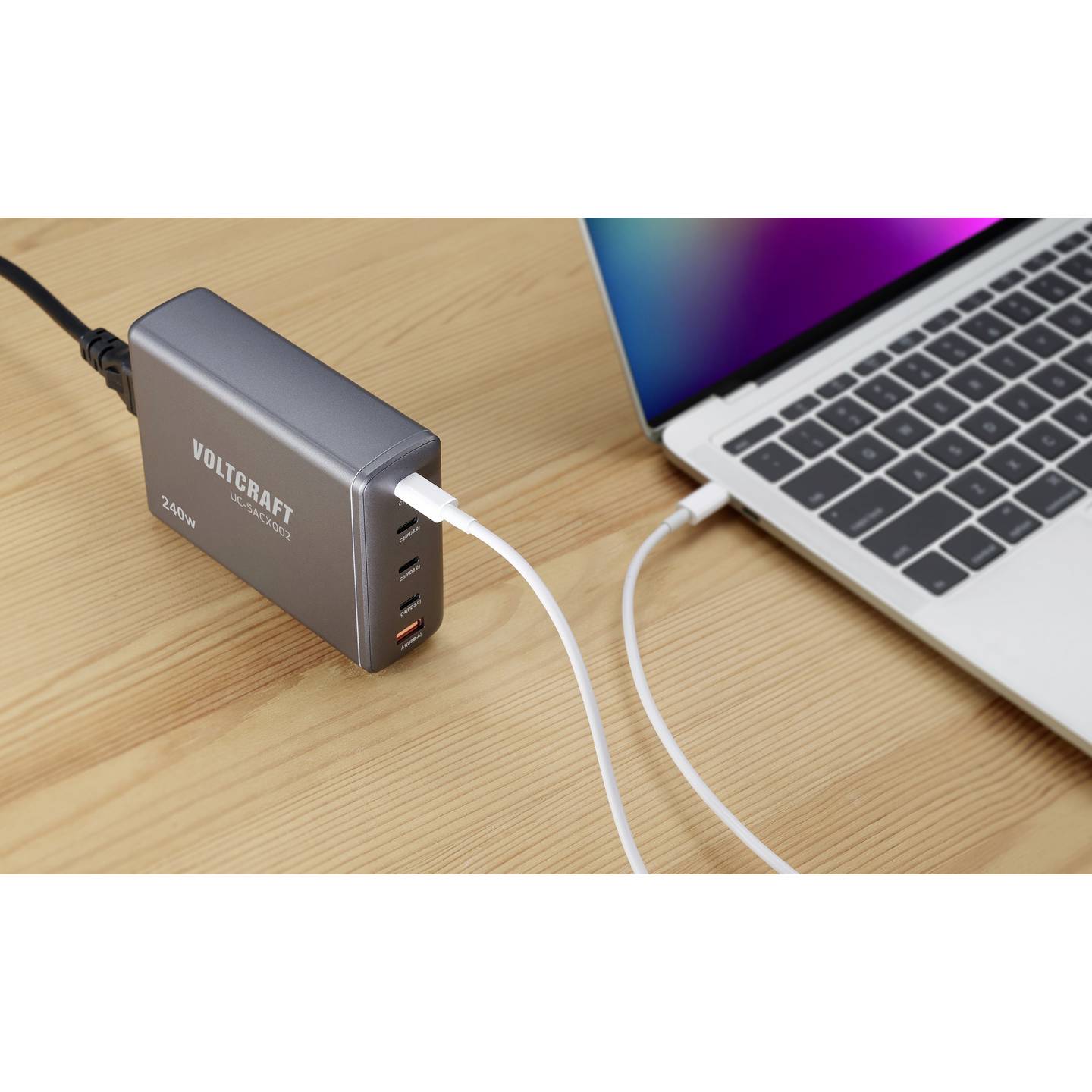 VOLTCRAFT UC-5ACX002 USB-Ladestation Tischladegerät Ladegerät Multistecker - 4064161291673