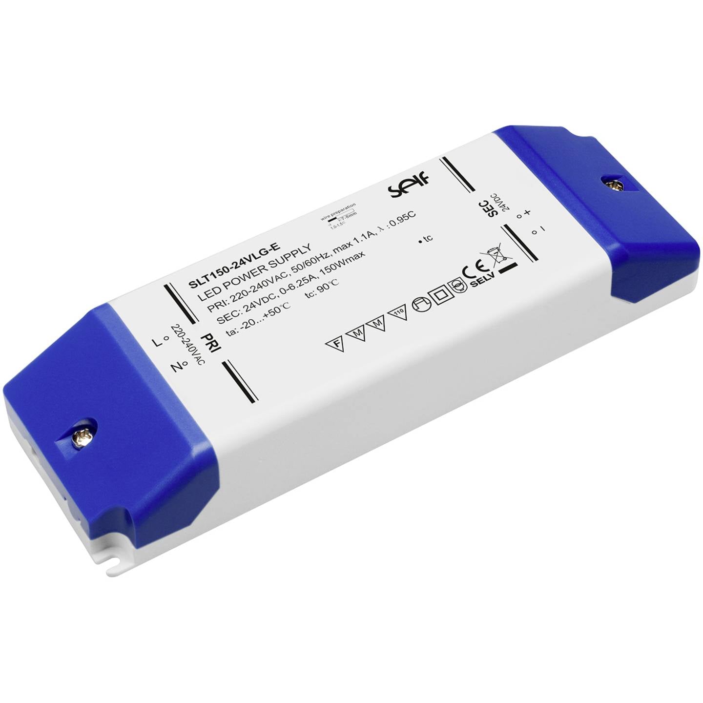 Self Electronics LED-Treiber Konstantspannung 150W 6.25A 24V DC für - 4021087069731