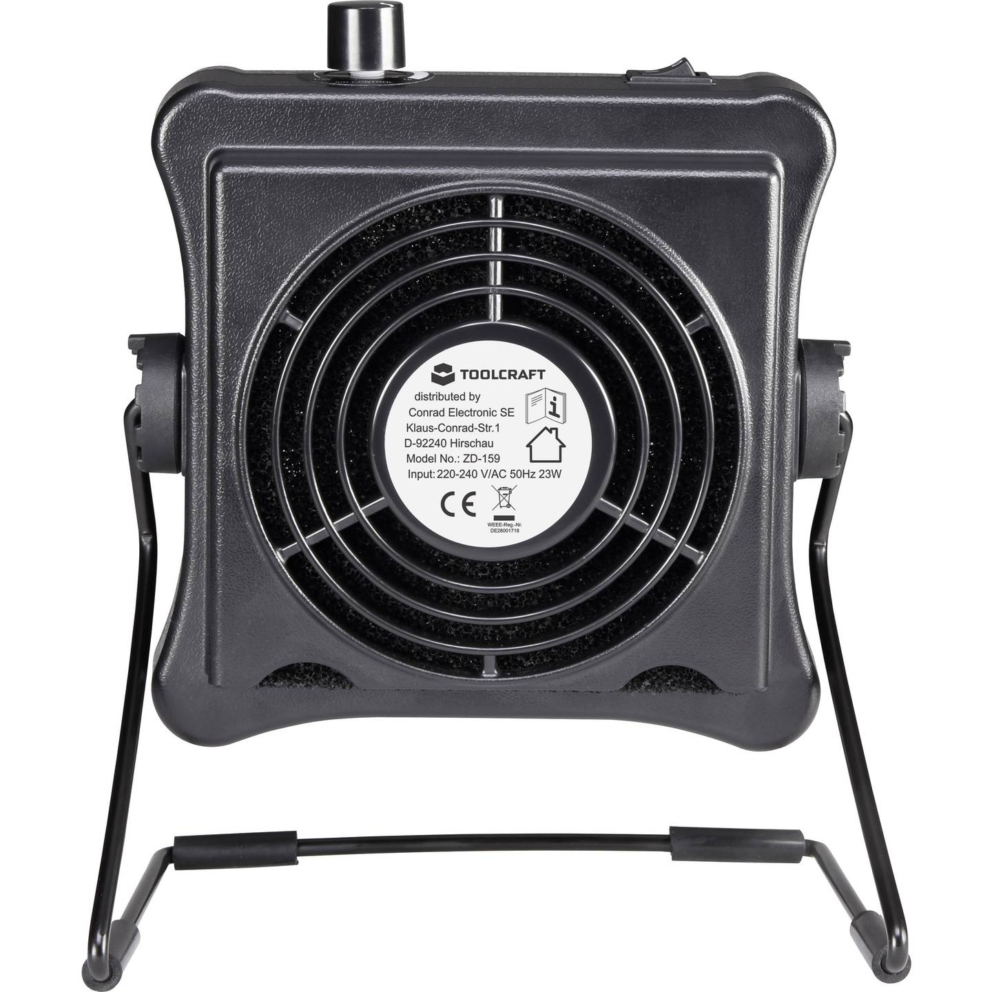 Toolcraft ZD-159 Aktivkohlefilter 230 V/AC 23 W Absaugung Ventilator Kohlefilter - 4016139192109