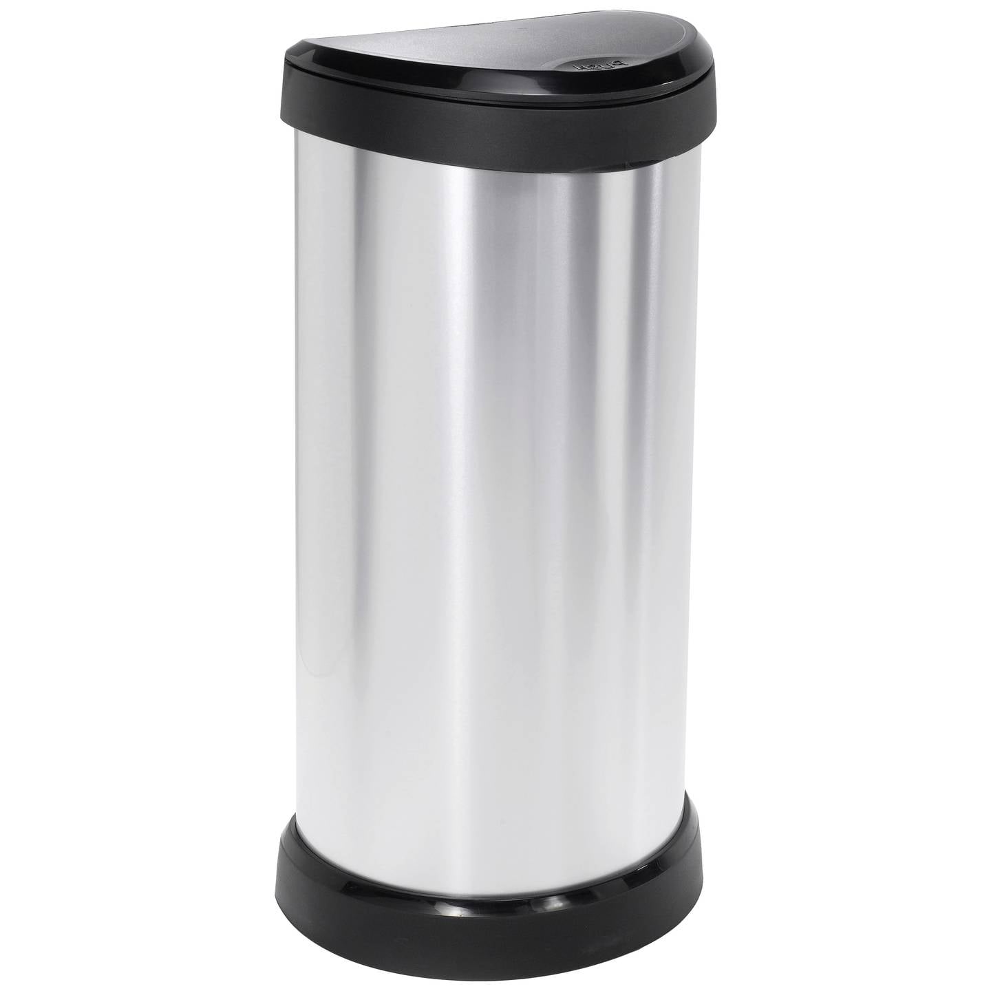 Curver Mülleimer Abfalleimer Deco 40l Handtuchheizkörper silber schwarz - 3253922130387