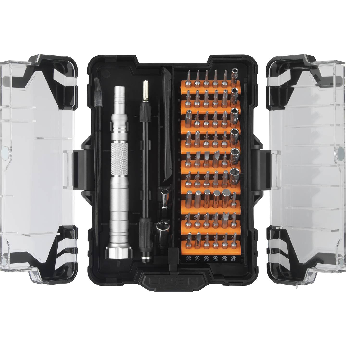 Toolcraft to-7116297 Bit Screwdriver Set 62-piece S2 Steel Compact - 4064161176130