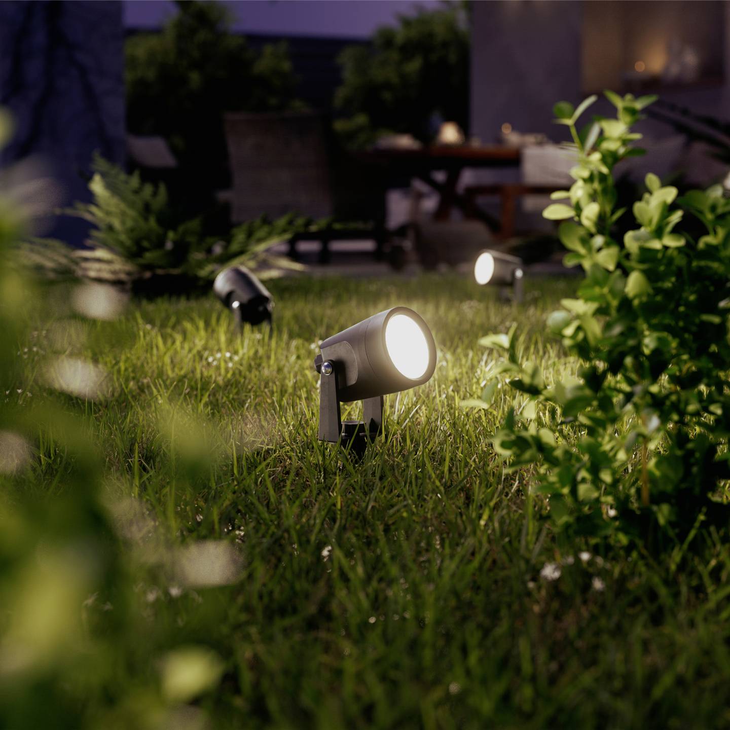 Philips LED Außenstandleuchte Gartenleuchte Reuel LED warmweiß schwarz 2700K 3er - 8720169386976