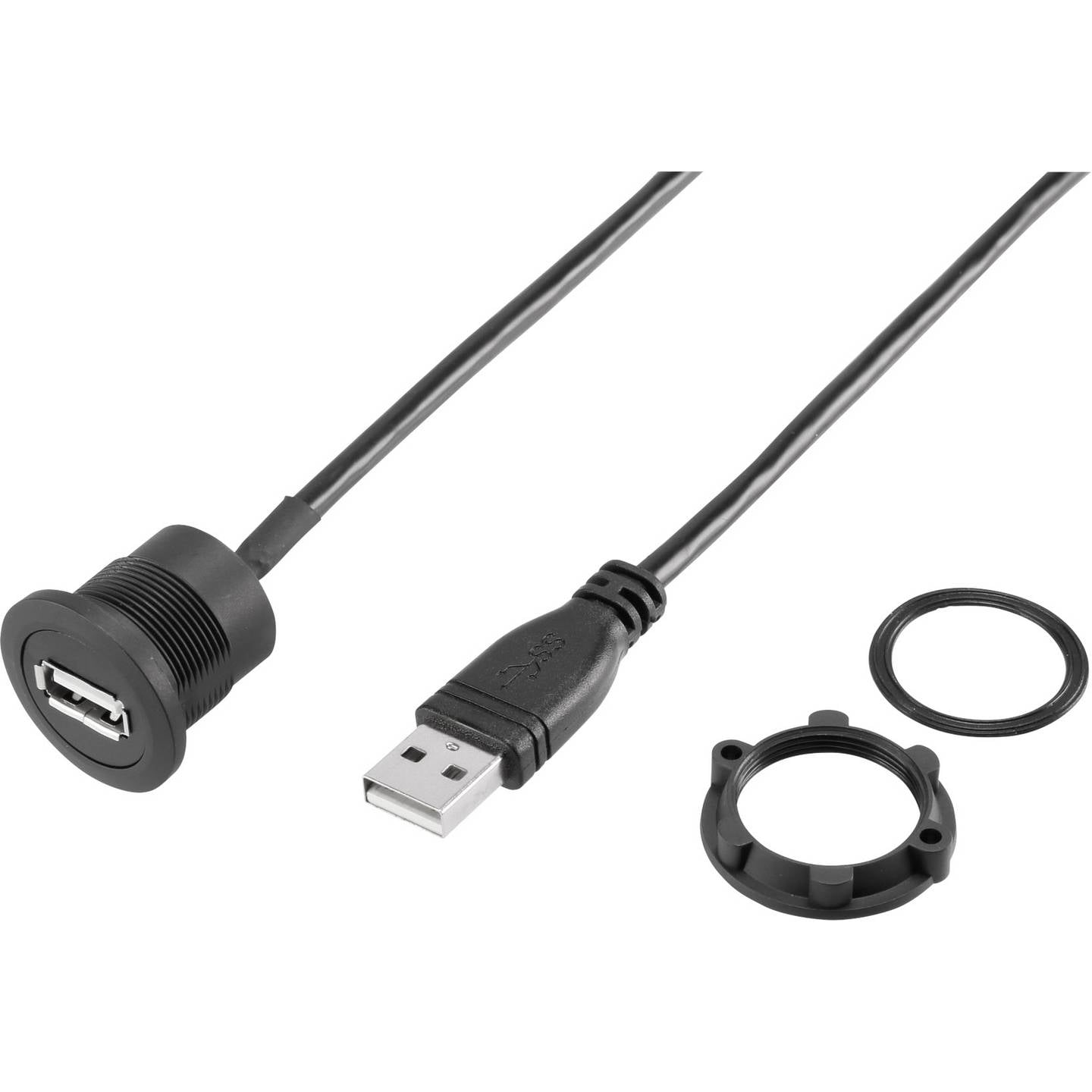 TRU COMPONENTS USB Steckverbinder USB-20-BK 2.0 Buchse A 4-polig 1 Stück 22mm - 4016139148915